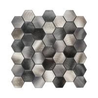 Mozaïek Isodeco Steenstrip Hexagon Zelfklevend 30.5x30.5 cm Cobalt Antraciet Goud Isodeco - thumbnail