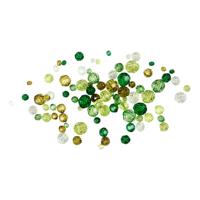 Creativ Company Facetkralen mix groen glitter, 45 gram - thumbnail