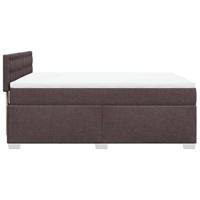 Boxspring met matras stof donkerbruin 140x200 cm - thumbnail