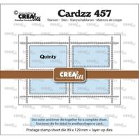 Crealies • rechthoekig postzegelvel quinty met 4 rechthoeken - thumbnail