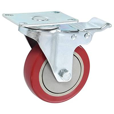 VidaXL Zwenkwielen met dubbele remmen 4 st 100 mm