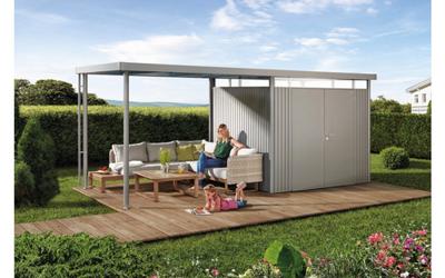 Biohort Highline H3 metalen tuinhuis 275x235x222 cm met enkele deur