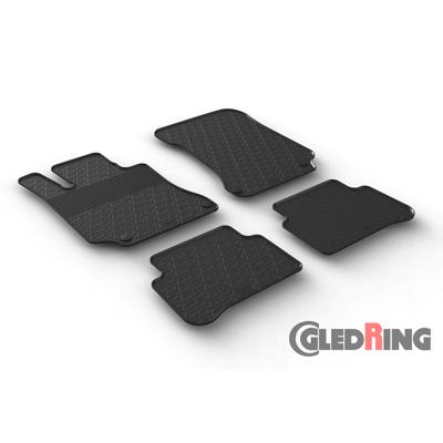 Rubbermatten passend voor Mercedes E-Klasse W212 2014- (G-Design 4-delig + montageclips) GL0319