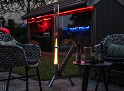 Green Flame BPH-R80-A Outdoor Pellet Lounge Heater - 44,5x36x129,5 cm - Terrasverwarmer / Tuinhaard / Patio Heater