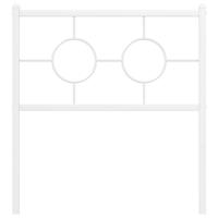 Hoofdbord 80 cm metaal wit - thumbnail