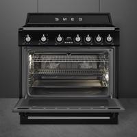 SMEG TR90IMBL Victoria Esthetisch Fornuis met Inductie Kookplaat - 90 x 60 cm - Zwart - thumbnail