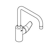GROHE Eurodisc Cosmopolitan Keukenkraan - hoog - chroom 32259003 - thumbnail