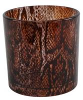 Countryfield theelichthouder kian m bruin 10 cm | 12 stuks - thumbnail