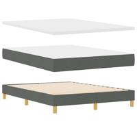 Boxspringbed met matras stof donkergrijs 140x190 cm - thumbnail