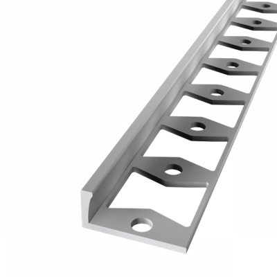 Küberit - In-egaliseer eindprofiel 307 tot 6mm PVC zilver (250 cm)