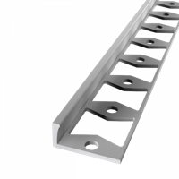 Küberit - In-egaliseer eindprofiel 307 tot 6mm PVC zilver (250 cm) - thumbnail