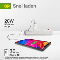 GP GPCBCL1PGYUSB221 USB-laadkabel USB 2.0 USB-C stekker, Apple Lightning stekker 1.00 m Grijs - thumbnail