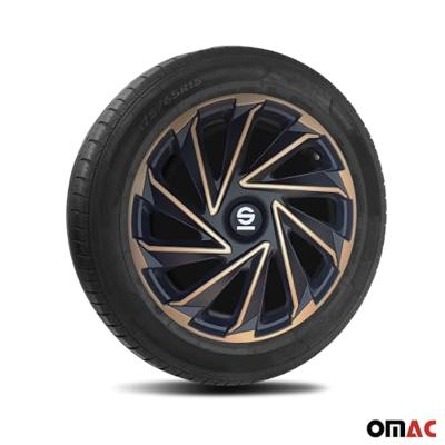 4-Delige Sparco Wieldoppenset Varese 15-inch goud/zwart 4-Delige Sparco Wieldoppenset Varese 15-inch goud/zwart