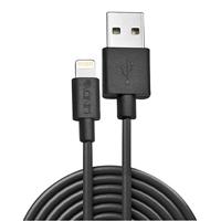 Lindy 31320 Lightning-kabel 1 m Zwart - thumbnail
