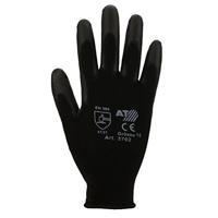 Asatex Handschoen | maat 8 zwart | EN 388 PSA-categorie II | nylon met polyurethaan | 12 paar - 3702/8 3702/8 - thumbnail