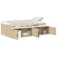Opbergbedframe met opslag Sonoma eiken 75 x 190 cm Bewerkt hout - thumbnail