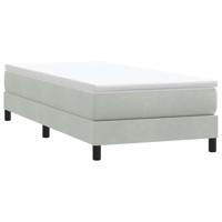 Boxspringbed zonder matras 80x210 cm fluweel lichtgrijs - thumbnail