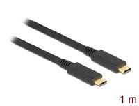 Delock USB-C-kabel USB-C stekker, USB-C stekker 1.00 m Zwart 85531 - thumbnail