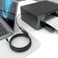 AISENS - A107-0869 verlengkabel USB 3.2 Gen1X1 met versterker, USB-C/M-USB-C/H, zwart, 5,0 m - thumbnail