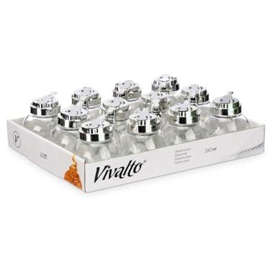 Flesje Vivalto YHP-032/BHA1 Transparant Glas 260 ml 10,3 x 10 x 9 cm (12 Stuks) - thumbnail