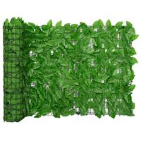 VidaXL Balkonscherm met groene bladeren 300x75 cm - thumbnail