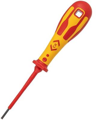 VDE Platte schroevendraaier C.K Dextro VDE T49144-025 Kopbreedte: 2.5 mm Koplengte: 75 mm VDE Platte schroevendraaier C.K Dextro VDE T49144-025 Kopbreedte: 2.5 mm Koplengte: 75 mm