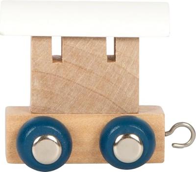 Small Foot - houten lettertrein polar - wagon wit