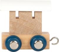 Small Foot - houten lettertrein polar - wagon wit - thumbnail