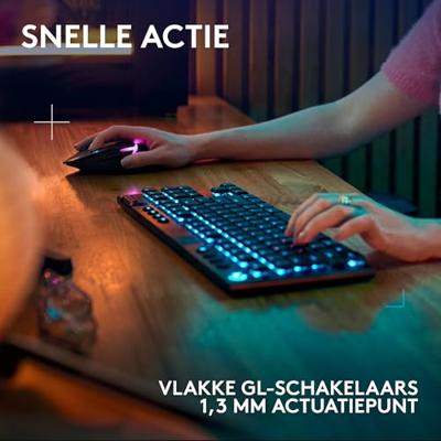Logitech G G915 X Lightspeed TKL toetsenbord Draadloos Zwart - GL Clicky Logitech G G915 X Lightspeed TKL toetsenbord Draadloos Zwart - GL Clicky