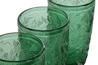 Glazenset Home ESPRIT Groen Kristal Met reliëf 370 ml (6 Stuks) - thumbnail