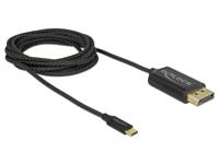 Delock 83710 USB-C-kabel DisplayPort / USB Aansluitkabel USB-C stekker, DisplayPort-stekker 2 m Zwart Vergulde steekcontacten, 4K UHD - thumbnail