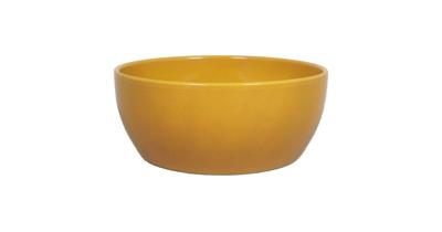 Schaal boule d24.5h9.5cm okergeel