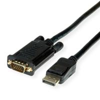ROLINE DisplayPort VGA kabel, DP M - VGA M, zwart, 1,5 m - thumbnail
