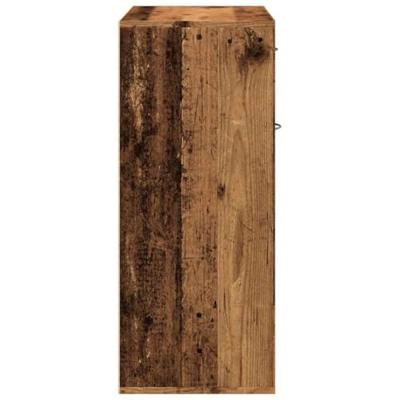 Schoenenkast 60x35x84 cm bewerkt hout oud houtkleurig
