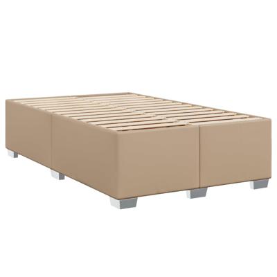 Boxspring met matras kunstleer cappuccinokleurig 90x190 cm