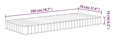 Schuimmatras middelzacht 70x200 cm - thumbnail