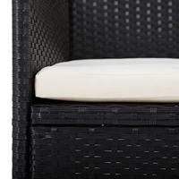 5-delige Tuinset met kussens zwart - thumbnail
