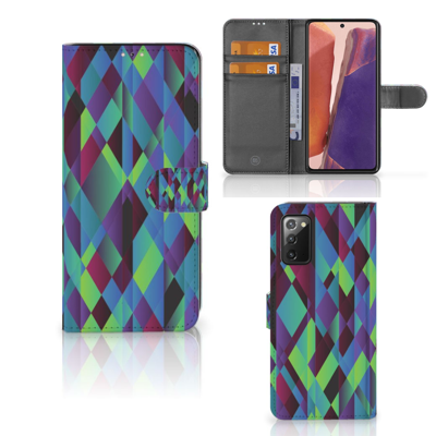 Samsung Galaxy Note 20 | Book Case | Abstract Green Blue Samsung Galaxy Note 20 | Book Case | Abstract Green Blue