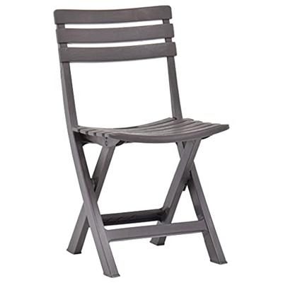 VidaXL Opklapbare stoelen, 2 stuks, plastic, mokkakleur VidaXL Opklapbare stoelen, 2 stuks, plastic, mokkakleur