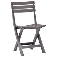 VidaXL Opklapbare stoelen, 2 stuks, plastic, mokkakleur - thumbnail