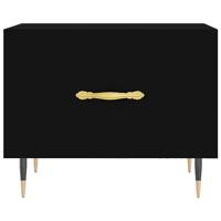 Salontafel 50x50x40 cm bewerkt hout zwart - thumbnail