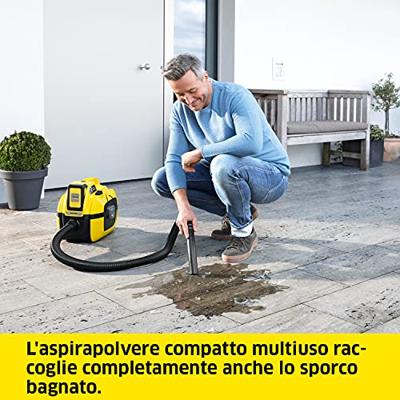 Kärcher Home & Garden WD 1 Compact Battery 1.198-301.0 Nat- en droogzuiger 230 W 7 l Incl. accu Kärcher Home & Garden WD 1 Compact Battery 1.198-301.0 Nat- en droogzuiger 230 W 7 l Incl. accu