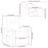 Sta-op-massagestoel verstelbaar stof crèmekleurig - thumbnail