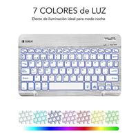 SUBBLIM Bluetooth-toetsenbord met houder voor tablet SUB-KBT-SMBL30 Spaans QWERTY, zwart/wit, meerkleurig, Spaans - thumbnail