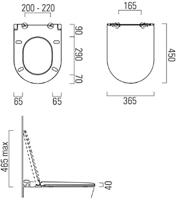 Ben Puro 2.0 toiletbril met softclose en quickrelease 36,5x45x5cm wit - thumbnail