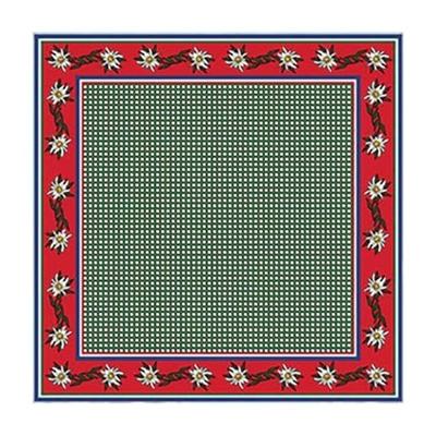 Tiroler sjaal edelweis rood/groen