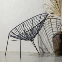 WOOOD Loungestoel 'Jane' kleur Inkt (Donkerblauw) - thumbnail