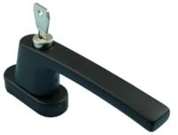 AMI veiligheids draai-kiep raamgreep 812 - SKG** - stift 7x32mm - zwart - 425560 - thumbnail