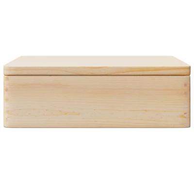 VidaXL Houten kist met deksel 40x30x13 cm massief grenenhout VidaXL Houten kist met deksel 40x30x13 cm massief grenenhout