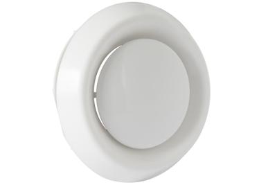 Nedco Afzuigventiel kunststof afzuigventiel Ø100mm afvoerventiel met aansluitbus wit 645.076.00